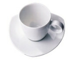 Koffiekop en schotel driehoek