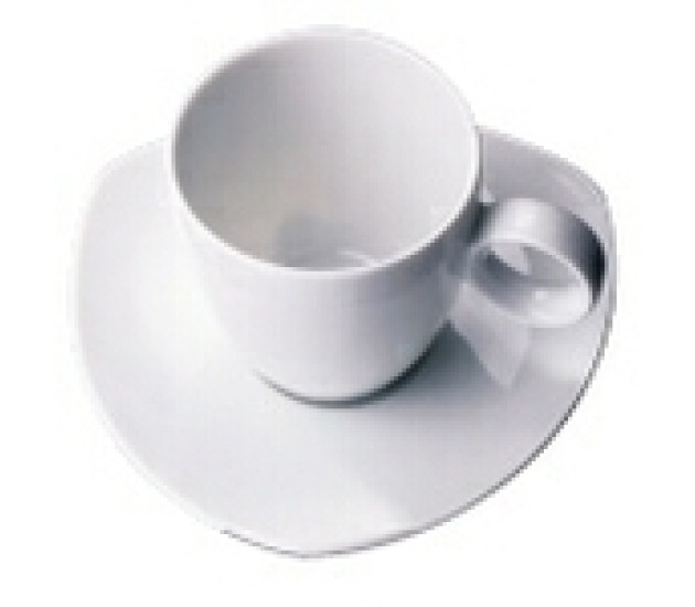 Koffiekop en schotel driehoek