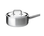 Steelpan 18 cm, laag model met deksel