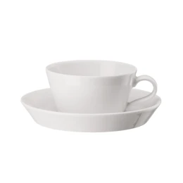 Thee/cappuccinokop en schotel
