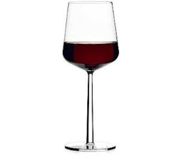 Rode wijnglas