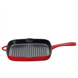 Grillpan rood met handvat