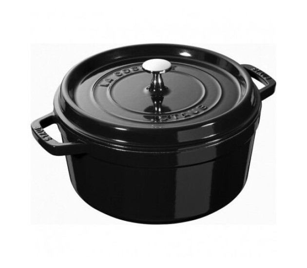 Zwart glans 24 cm
