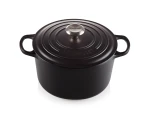 Mat zwart Rond 24cm Hoog model