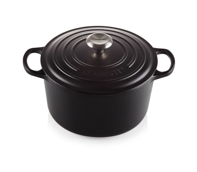 Mat zwart Rond 24cm Hoog model