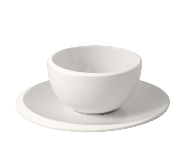 Koffiekop en schotel zonder oor