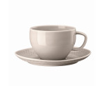 Café au Lait kop en schotel