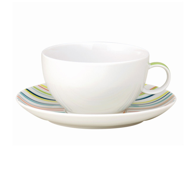Cappuccinokop en schotel