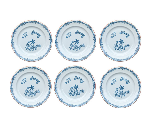 Set van 6 dinerborden