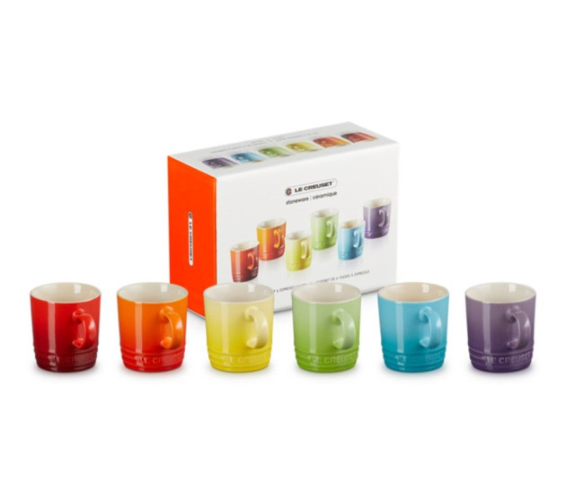 Espressokopjes Regenboog (set/6)