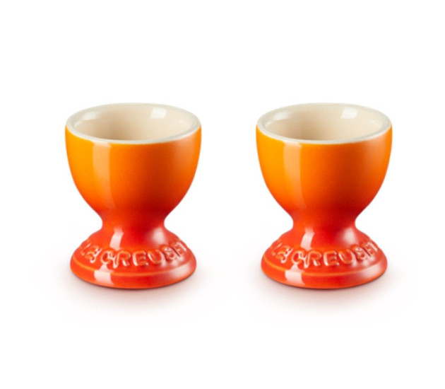Eierdopje Oranjerood set/2