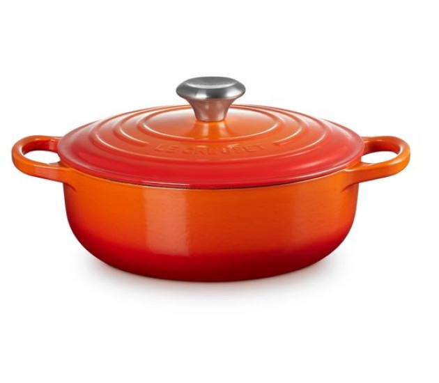 Oranjerood Rond 24 cm laag model