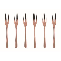 Copper Set van 6 Gebaksvorkjes