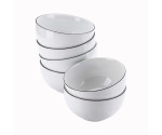 Set van zes schaaltjes