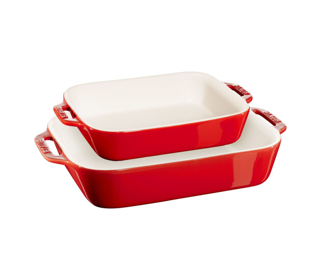 Set van 2 schalen Rood