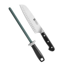 Santoku 18 cm met keramische slijpstaaf