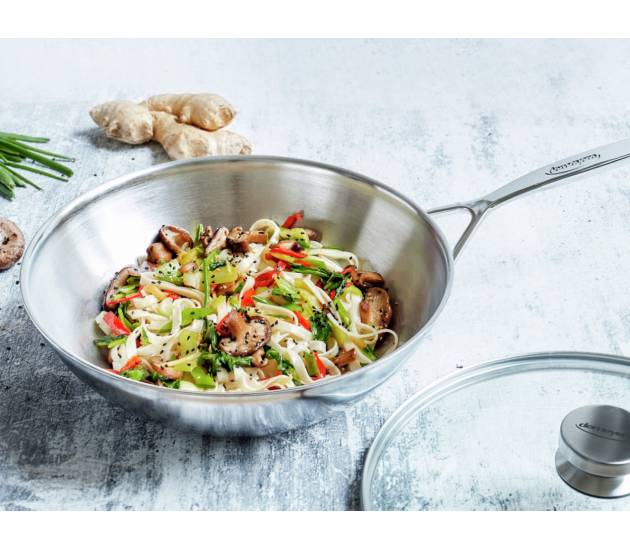 Wok 30 cm + Gratis Glasdeksel