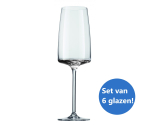 #77 set/6 glazen voor prosecco of cava