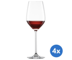 Water/Rode wijnglas set/4 nr. 1