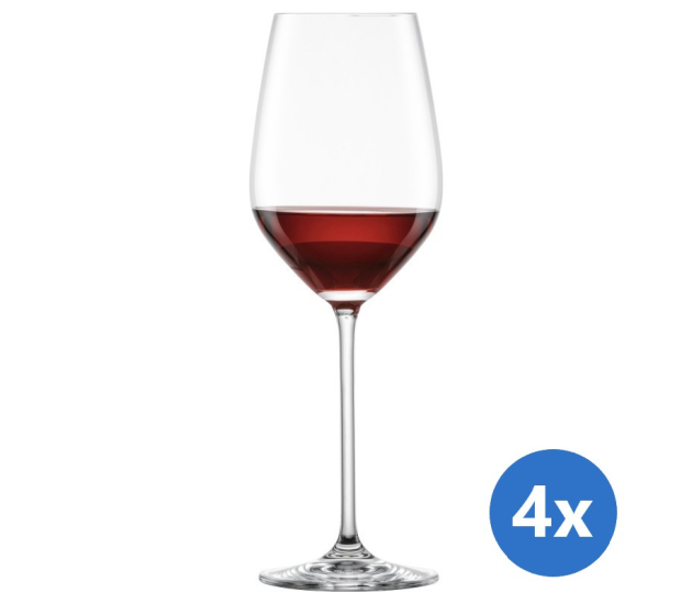 Water/Rode wijnglas set/4 nr. 1