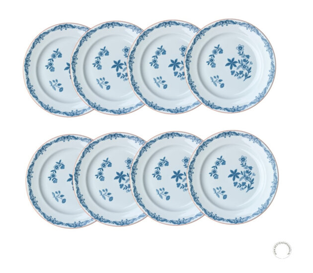 Set van 8 dinerborden