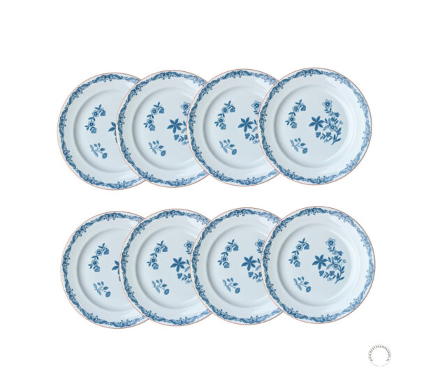 Set van 8 ontbijtborden 21 cm