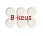 B-keus Set van 6 Gebaksbordjes 17 cm